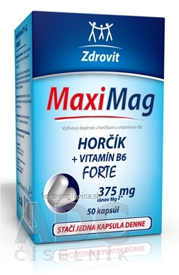 MAXIMAG HORČÍK FORTE (375 MG) + VITAMÍN B6 CPS 1X50 KS