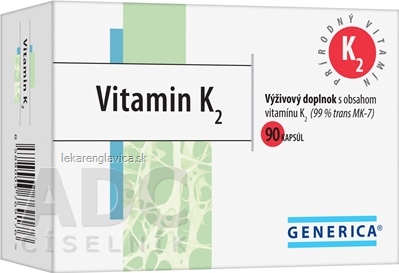 GENERICA VITAMIN K2                                90KS CPS 1X90 KS