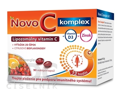 NOVO C KOMPLEX                                     90KS LIPOZOMALNY VITAMIN C + VITAMIN D3 + ZINOK, K