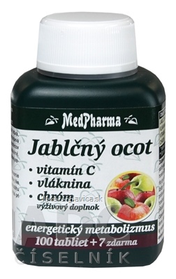 MEDPHARMA JABLČNÝ OCOT, VIT C, VLÁKNINA, CHRÓM 107 KS