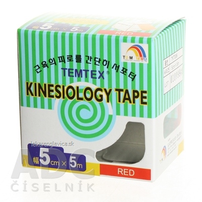 TEMTEX KINESOLOGY TAPE TEJPOVACIA PÁSKA (5CM X 5 M) RUŽOVÁ 1X1 KS